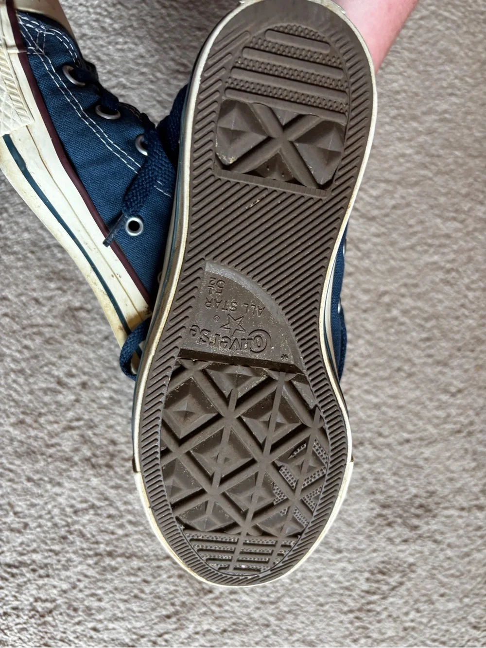 Converse rare custom Superman Navy High-Top Sneakers with Superman Patch